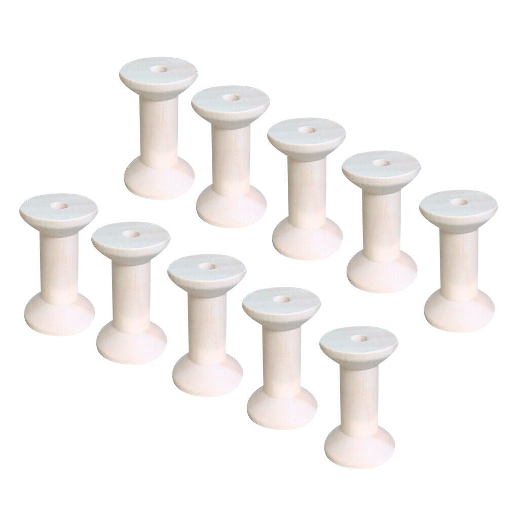 Set of 30 10Pcs Natural Empty Spools Sewing Bobbins Sewing for Accessories