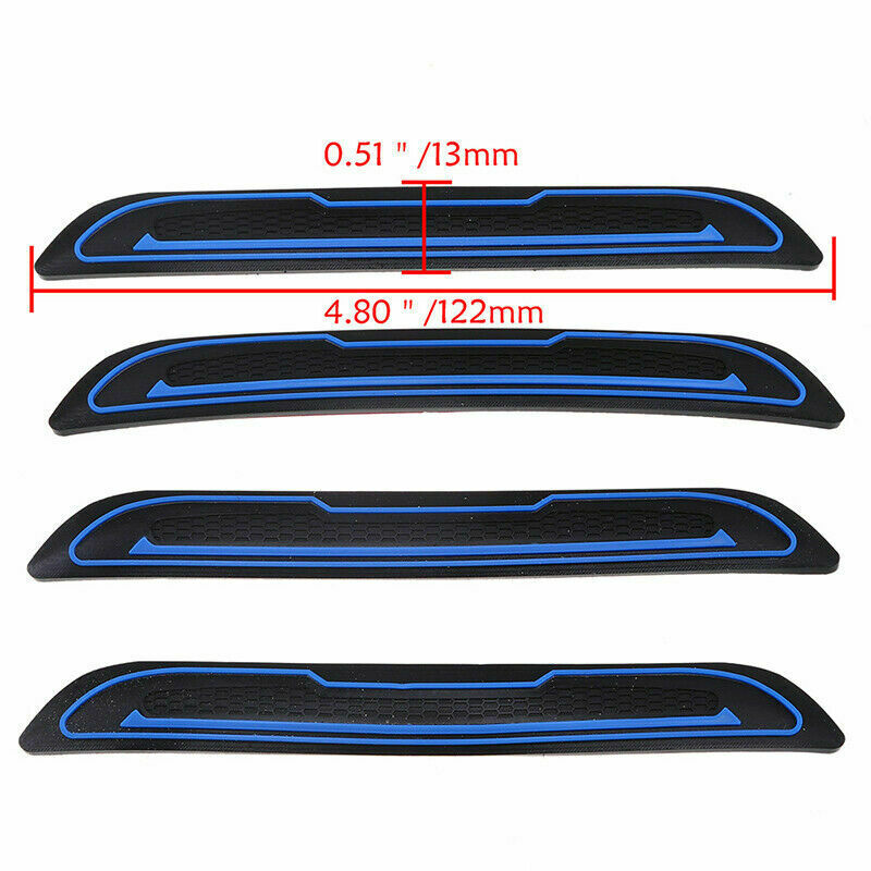 4PCS Car SUV Body Door Side Anti-Collision Protector Strips Decorative Stick Bar