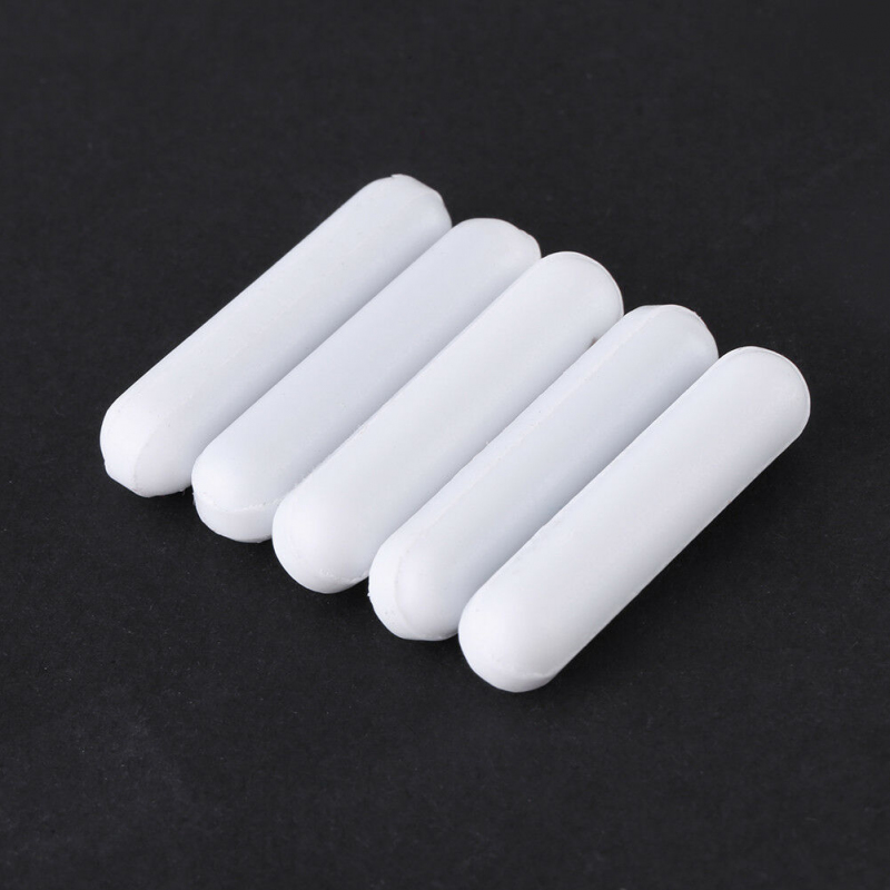 5pcs Magnetic Stirrer Mixer Stir Bar PTFE Spinner Cylinder White C7x30mm Newest