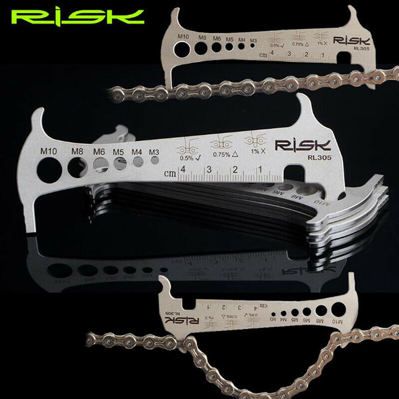 3 In 1 Bicycle Chain Checker Bike Gauge Tool Wear Gauge Calipers Measuring   LS