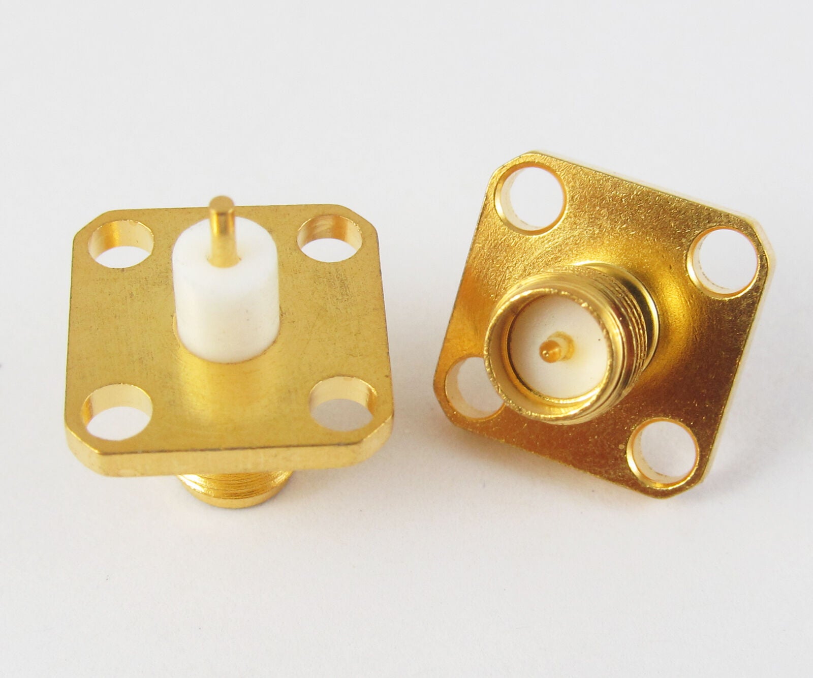 6pcs SMA RP-Female Chassis Panel Receptacle 4 Pole Solder RF Connector Adapter