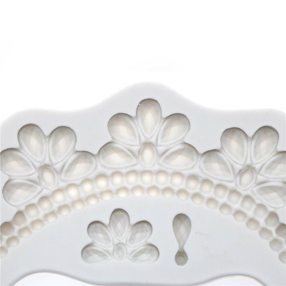 Gem Cake Border Silicone Mold DIY Fondant Cake Decorating Tools Baking Mou.l8