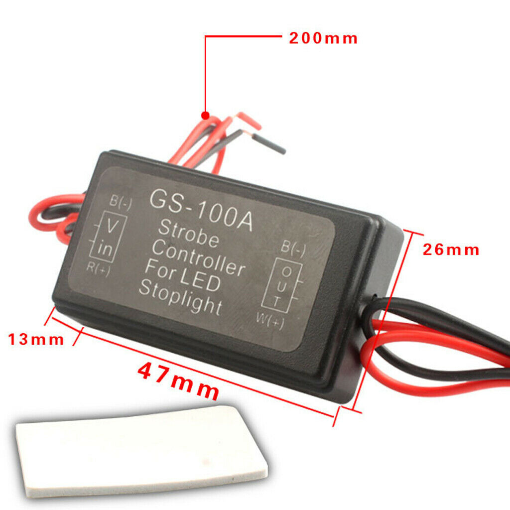 Car 12V 100A Back Brake Tail LED Flash Light Flashing Controller Module