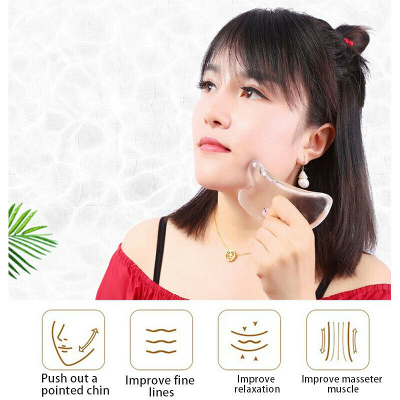 1PC Crystal Scraper Board Face Lifting Tool Gua Sha Face Massage Facial MassFCA