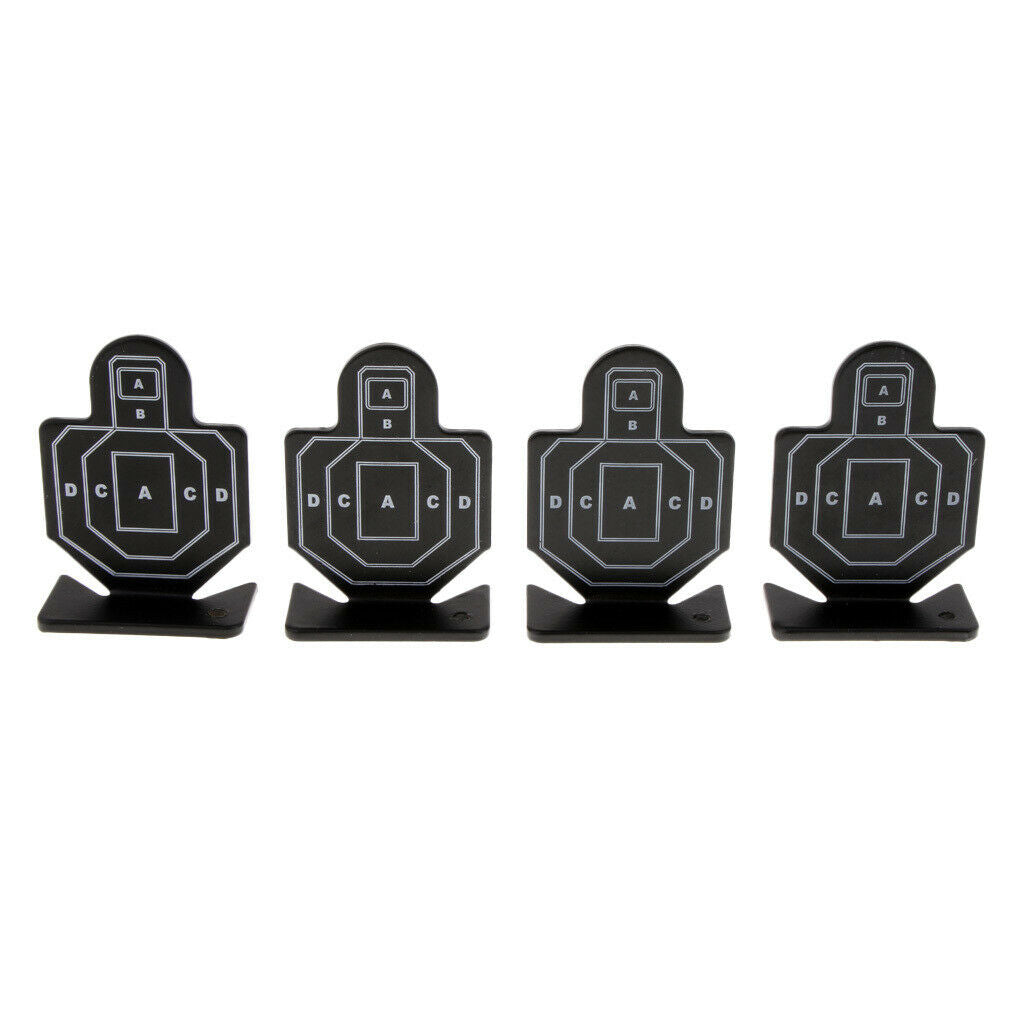 4pcs Metal Practice Silhouette Shooting Aim Target Mini Plinking Targets