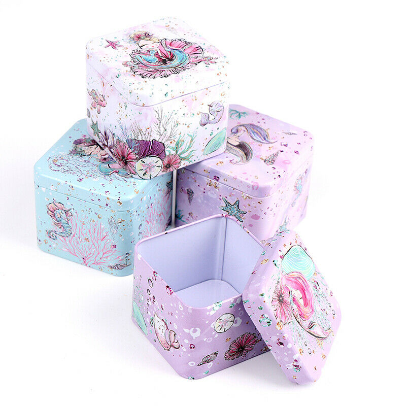 Mini Tin Box Gift Jewelry Cookie Candy Tea Storage Tinplate Box Organizer.l8