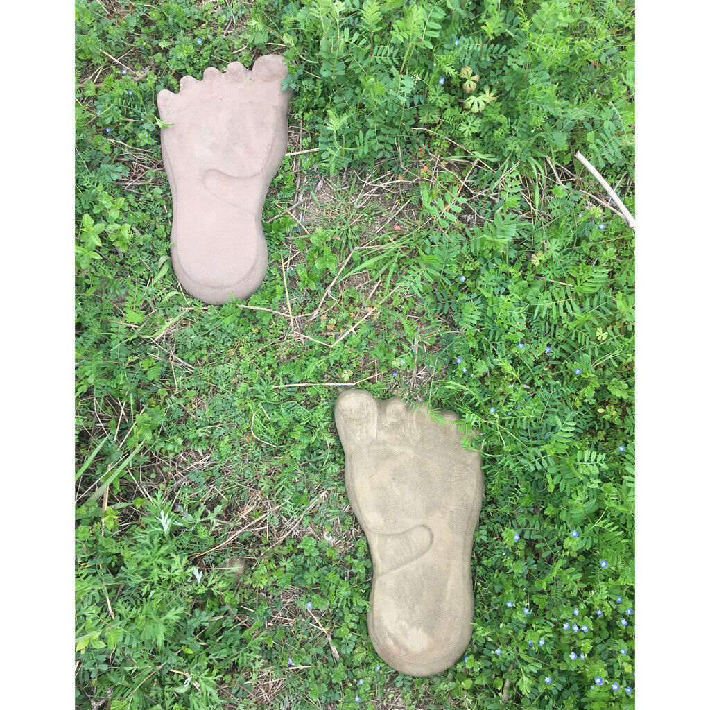 2 Pieces Simulated Foot Print Stepping Stone Garden Paving Mould - For Garden