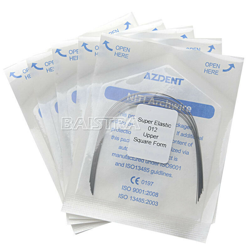 100X Dental Orthodontic Super Elastic Niti Arch Wire Square Round 012Upper