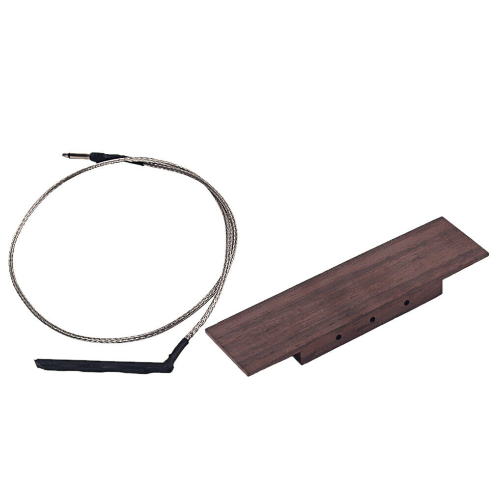 3 String Concert Acoustic Electric Bass Guitar Bridge Piezo Cable Pickup