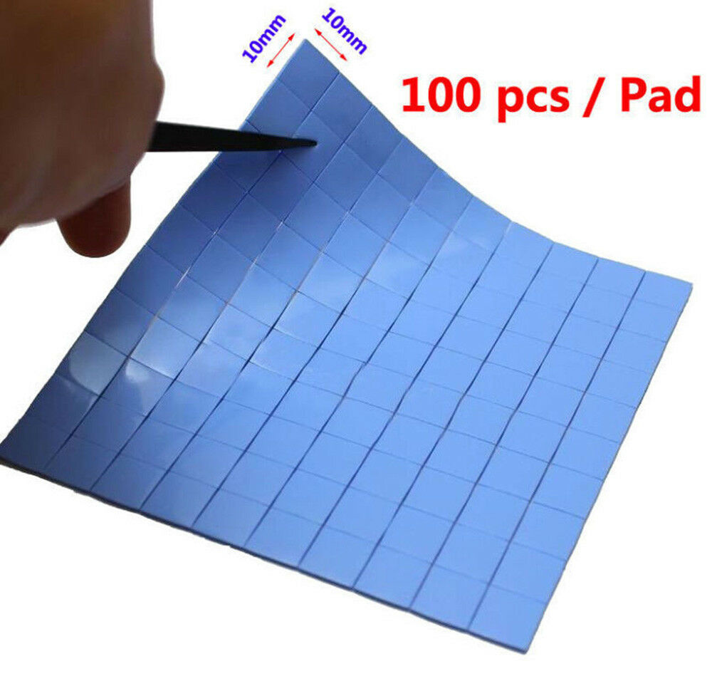 100mmx100mmx1mm GPU CPU Heatsink Cooling Thermal Conductive Silicone Pad Chip