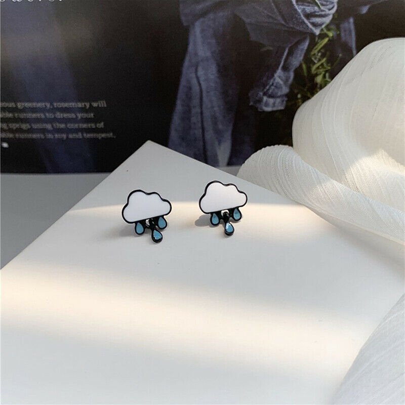 Fashion Woman Stud Earrings Simple Cartoon Stud Earrings Female White Clo.l8