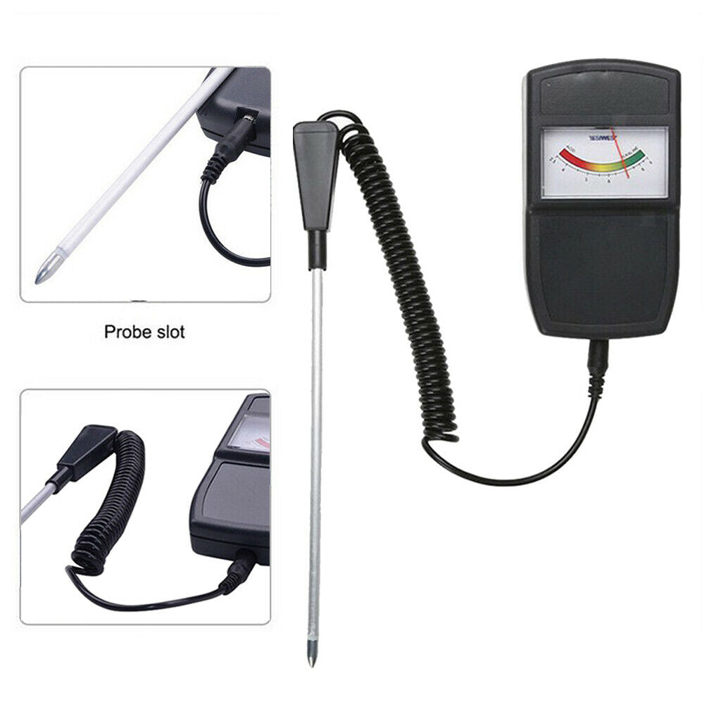Black PH Meter Soil Fertility Meter Water Soil Tester Lawn Maintenance Tools