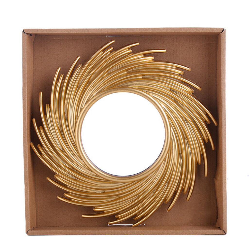 European Style Relief Hanging Sun Shaped Mirror Bathroom Living Room Vanity