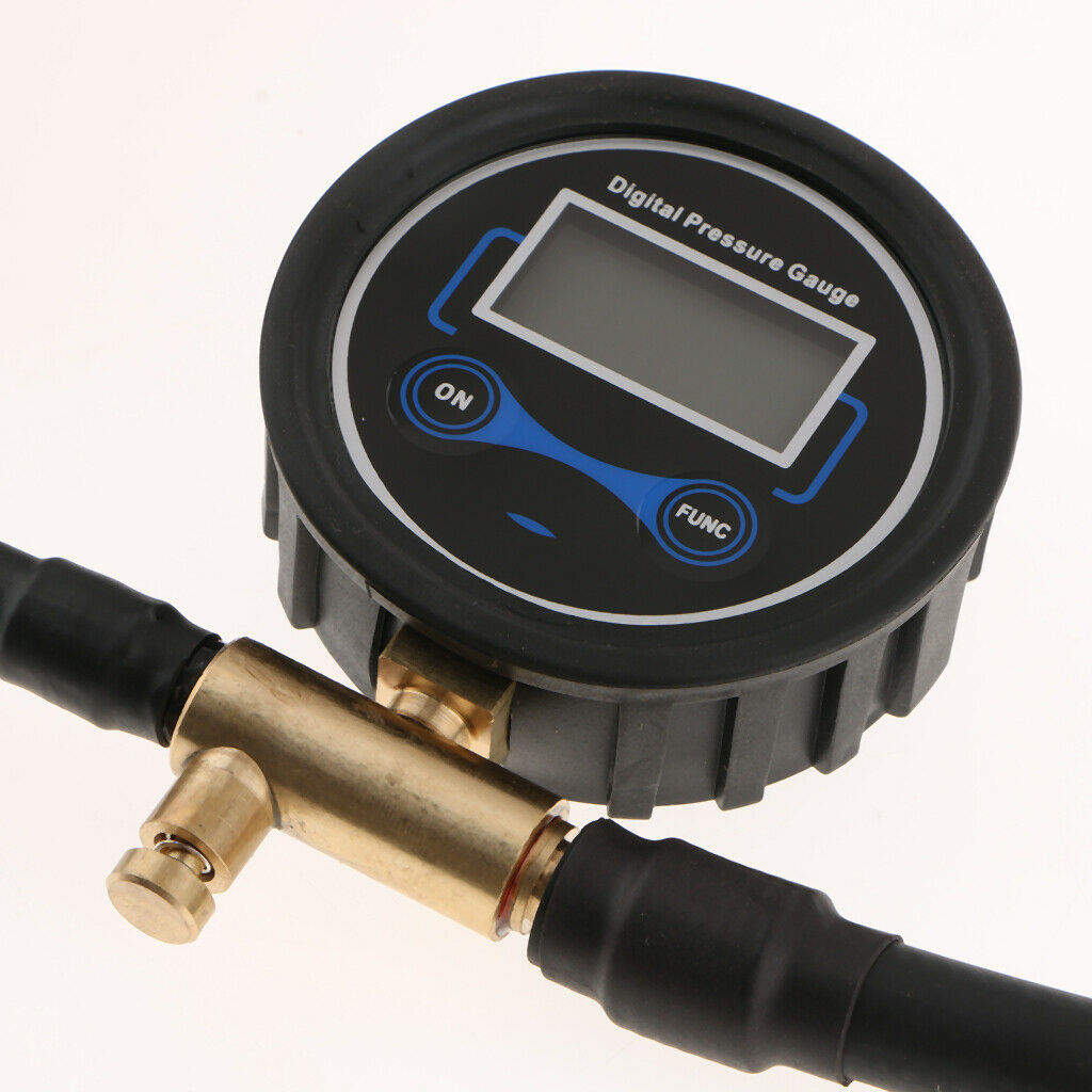 Universal Car Motorcycle Wheel Tire Pressure Inflator Tester Gauge with Pipe