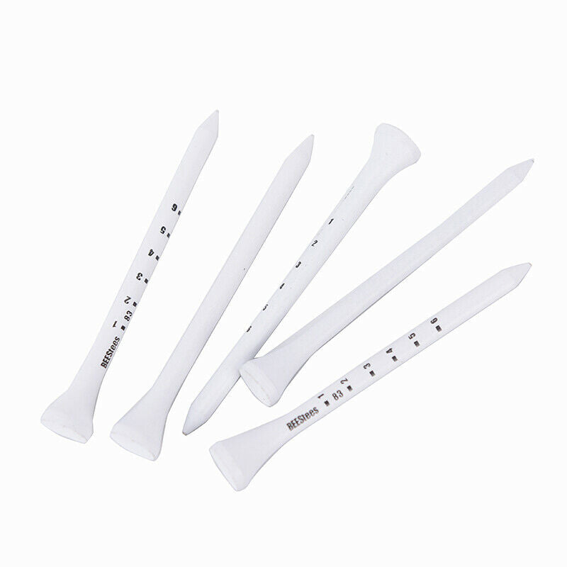 50PCS Professional Golf Tees 83mm White Golf Wood Tee Scale Golf TeesDEAU