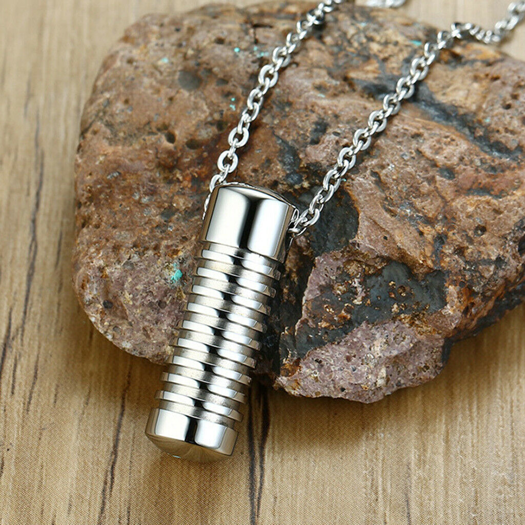 2 Pieces Urn Pendant Necklace - Openable Bottle Keepsake Pendant