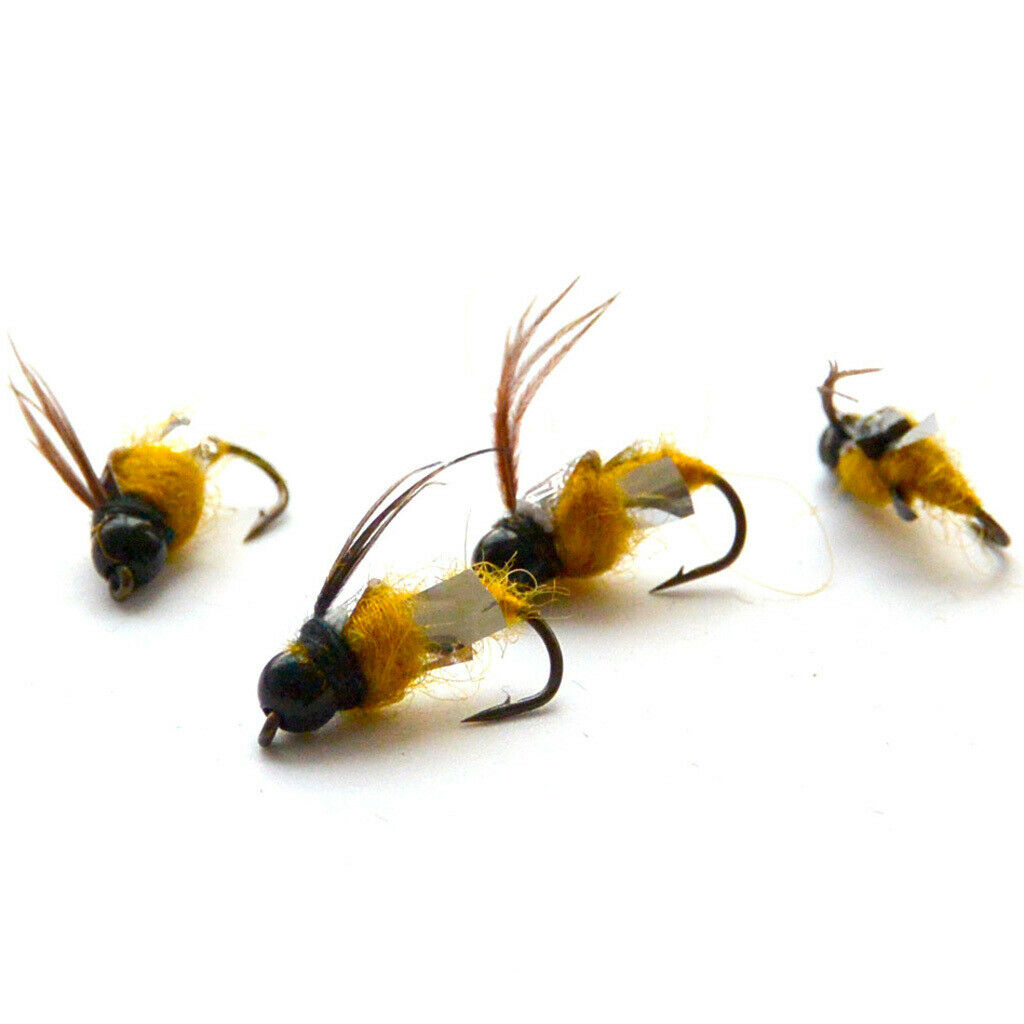 40Pcs Fly Tying Fishing Lures Feather Flies with Box  Dry Flies B Style