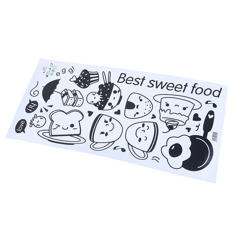 Fridge Coffee Stickers Removable Wall Stickers Room Wall Kitchen Stick .l8