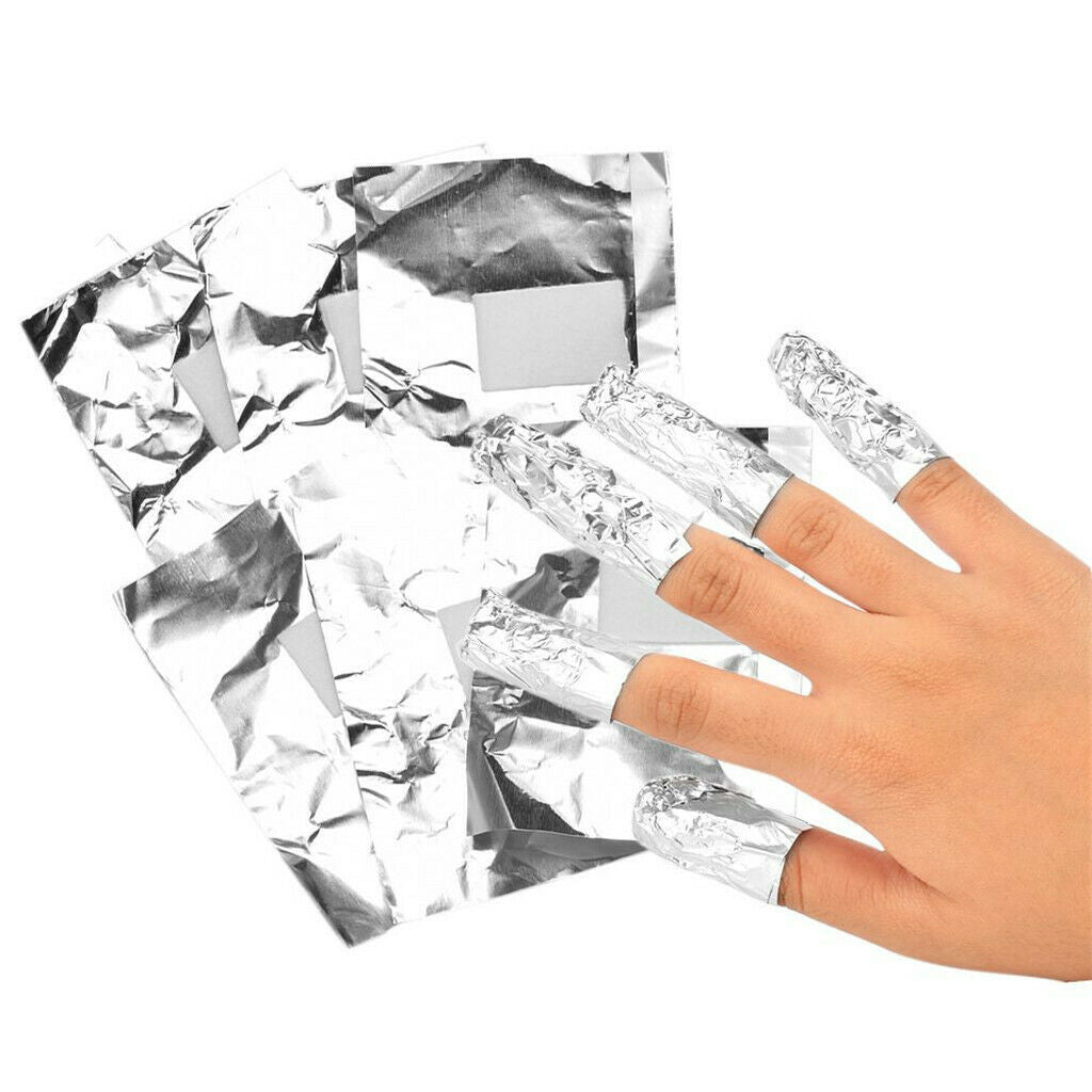 100x Nail Art Gel Polish Remover Pads Cotton Tinfoil