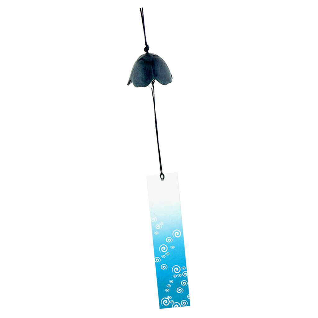 Japanese Iron Wind Chime Outdoor Garden Hanging Ornaments Platycodon-Green