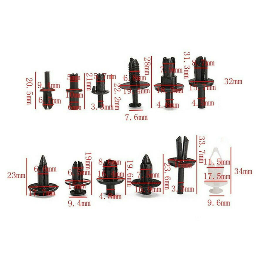 350Pcs nylon rivet fasteners Trim Moulding Clip Screwdriver Car Body Push Pin