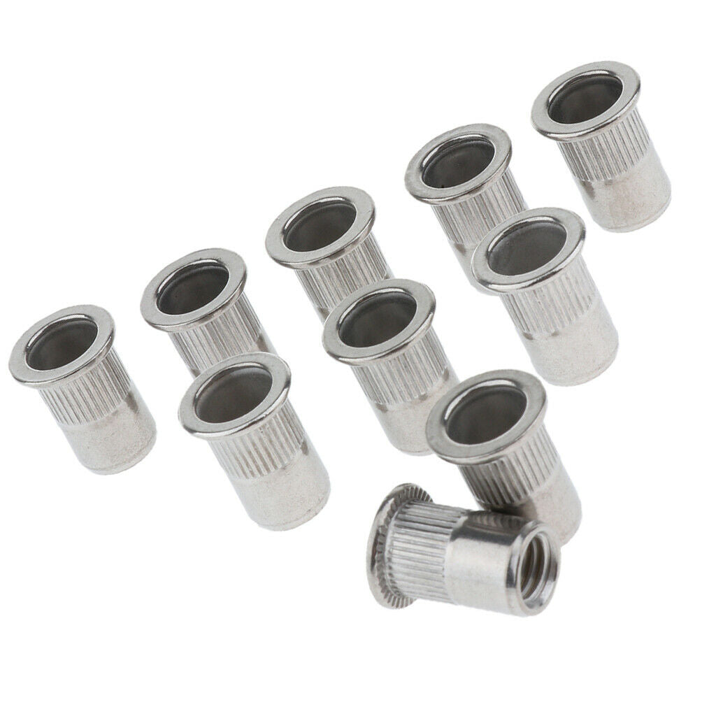 2X 10Pcs/Lot M4-M8 Stainless Steel Metric Thread Rivet Nut Rivnut Inserts Nut M8