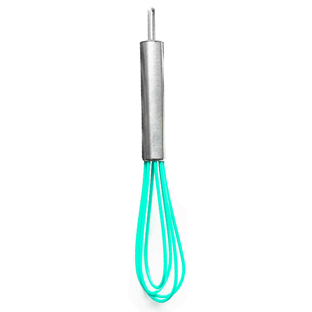 Nonstick Silicone Whisk with Stainless Steel Handle for Blending Whisking