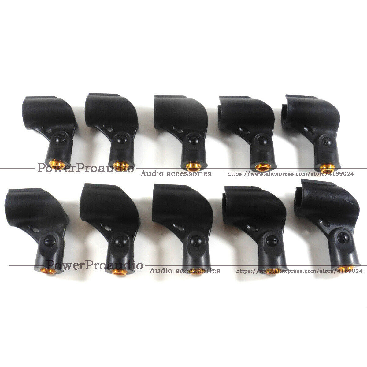 10x Microphone Clip Holder fits for Shure A25D, SM58, SM57 & other 3/4" inch mic