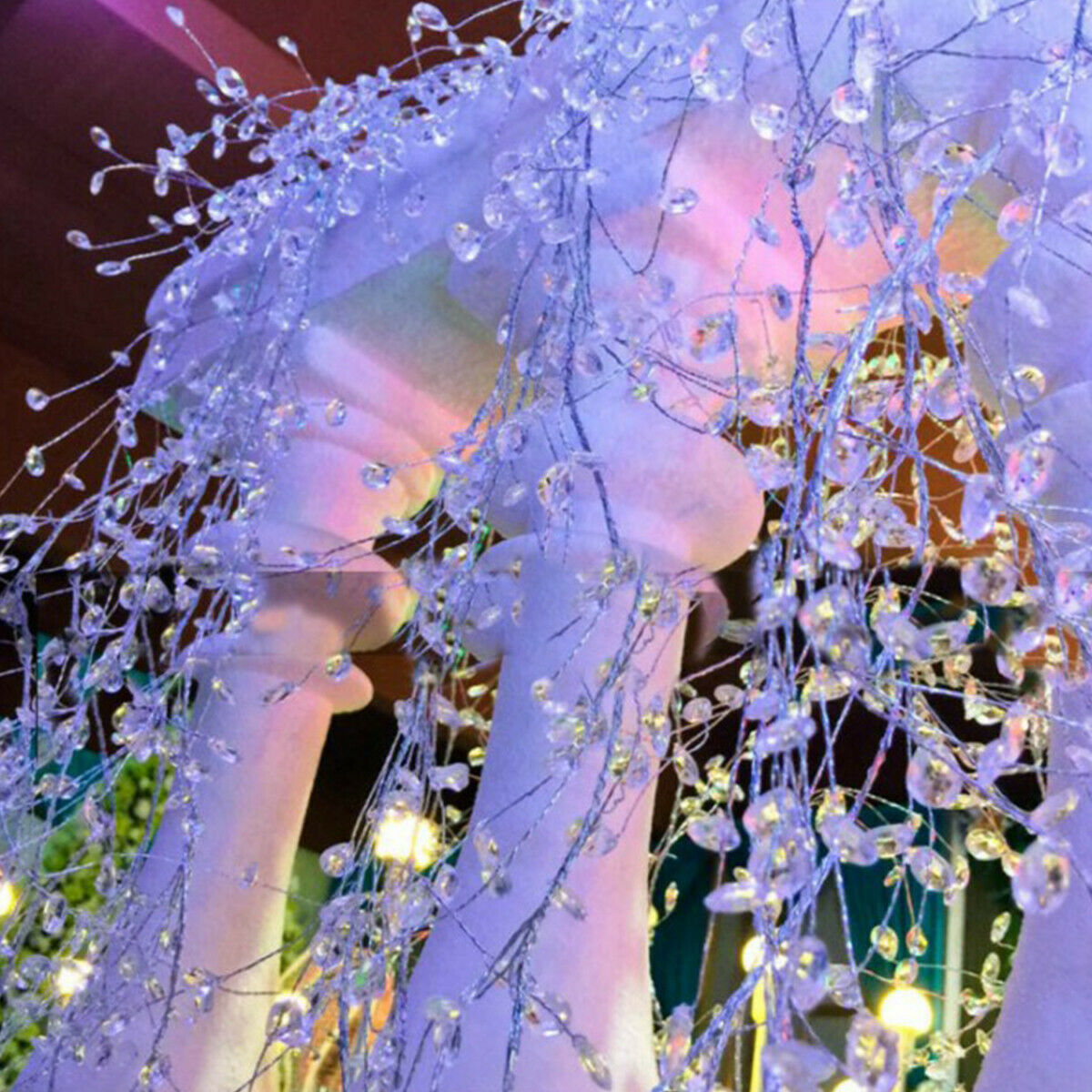 150cm Acrylic Crystal Bead Chandelier Garland Hanging Wedding Curtain DIY Decor