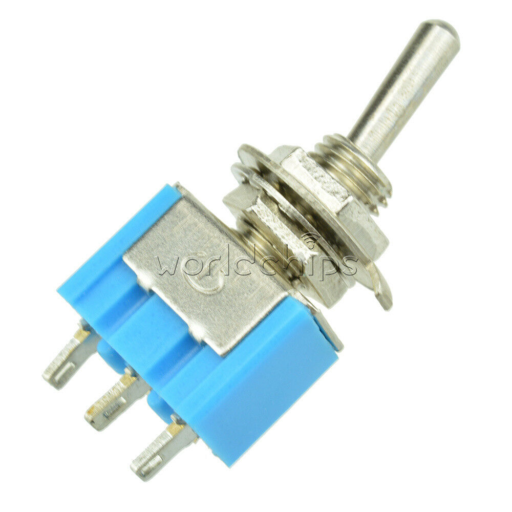 10pcs SPDT MTS-102 3-Pin SPDT ON-ON 6A 125VAC Mini Toggle Switches