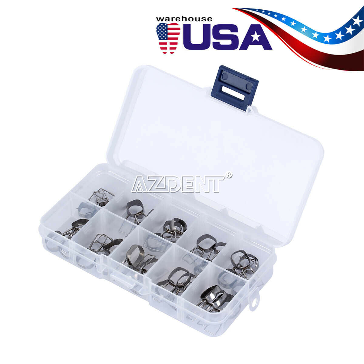 Dental Orthodontic Space Maintainer 2nd molar Band&Loop Kit 32-41# 40Pcs/Kit