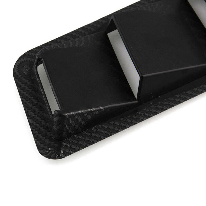 2X Universal Carbon Fiber Style Hood Vents Louver Cooling Panel Trim ABS Plastic