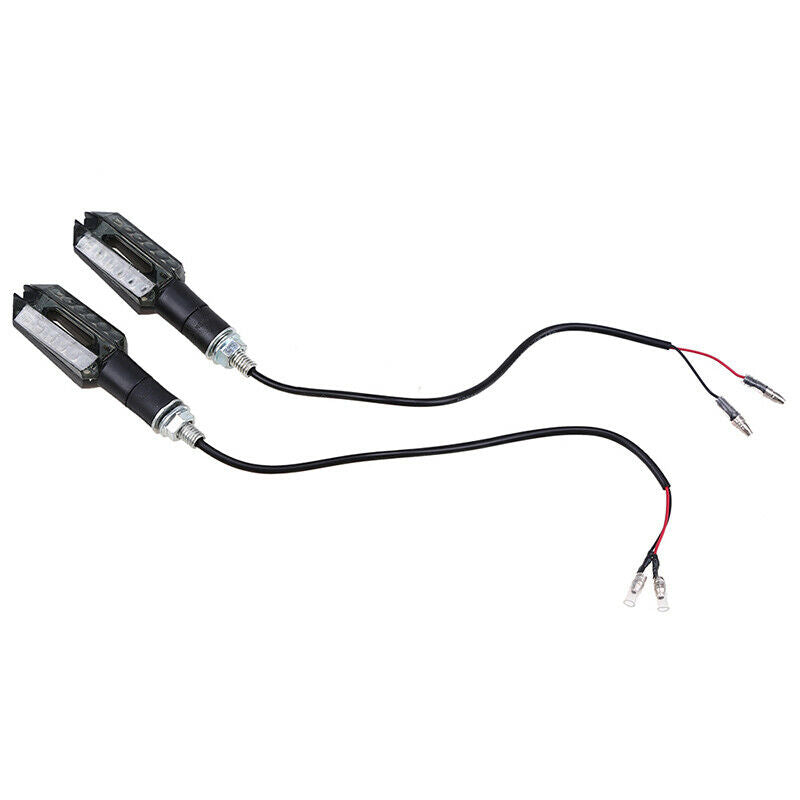 2PC Amber LED 8mm Motorcycle Turn Signal Lights 12V M8 Bolt Indicator Universal