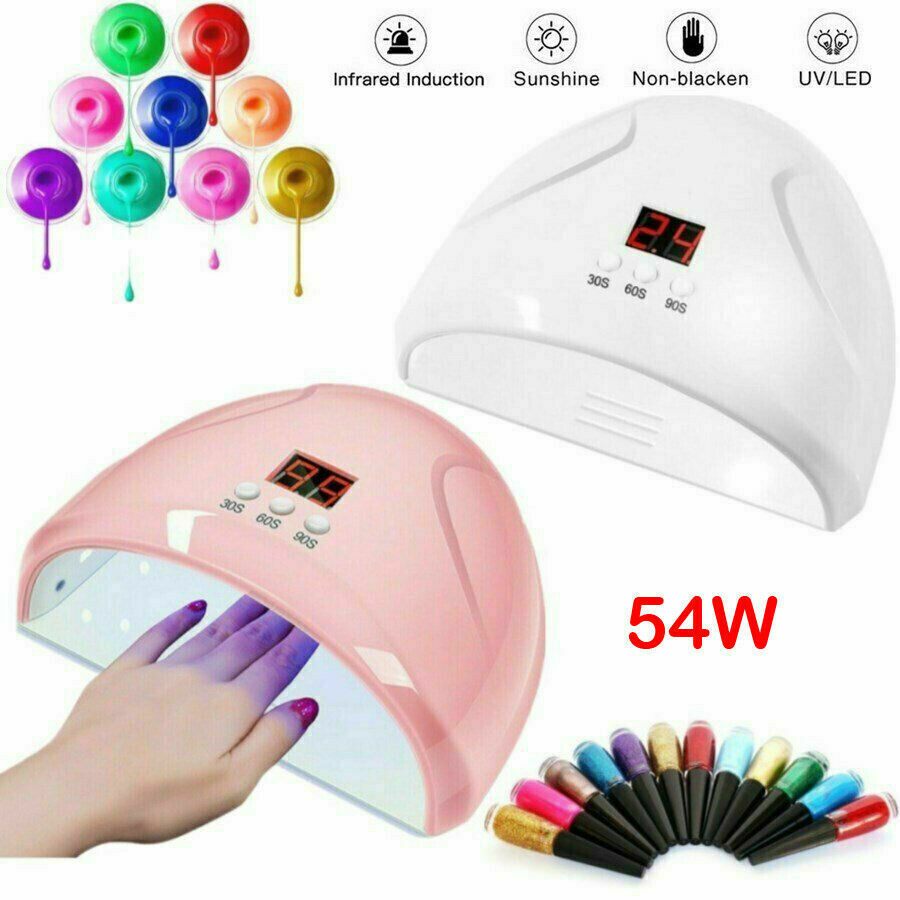 1x2021 Professional USB LED UV Nail Dryer Gel Polish Lamp Salon Manicure 54W Hot