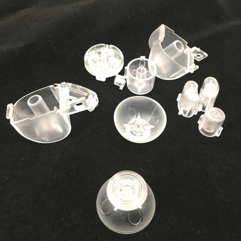Clear white ABXYZ/L R Buttons+Analog Joysticks D-pad for Nintendo Gamecube NGC