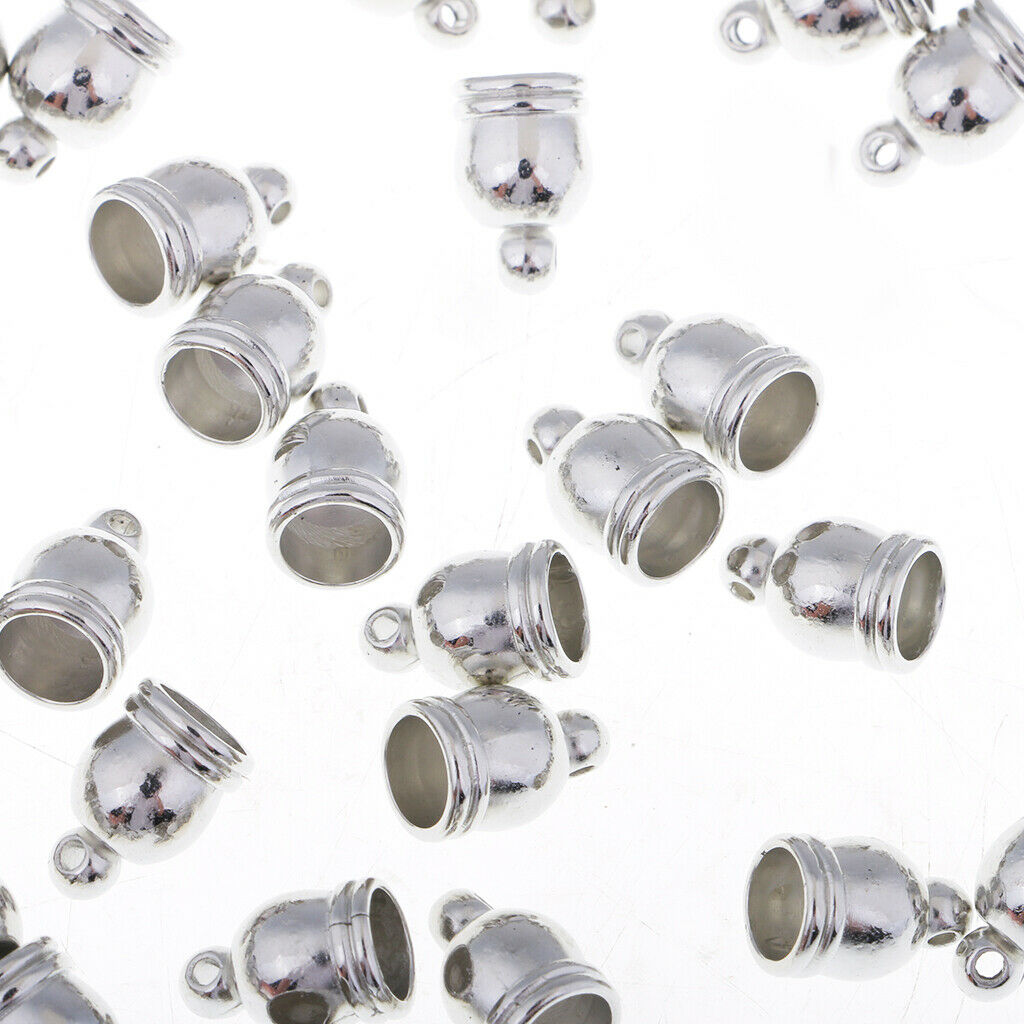 Prettyia 50pcs End   Bead Stopper Fit 6mm Leather Cord Jewelry Findings