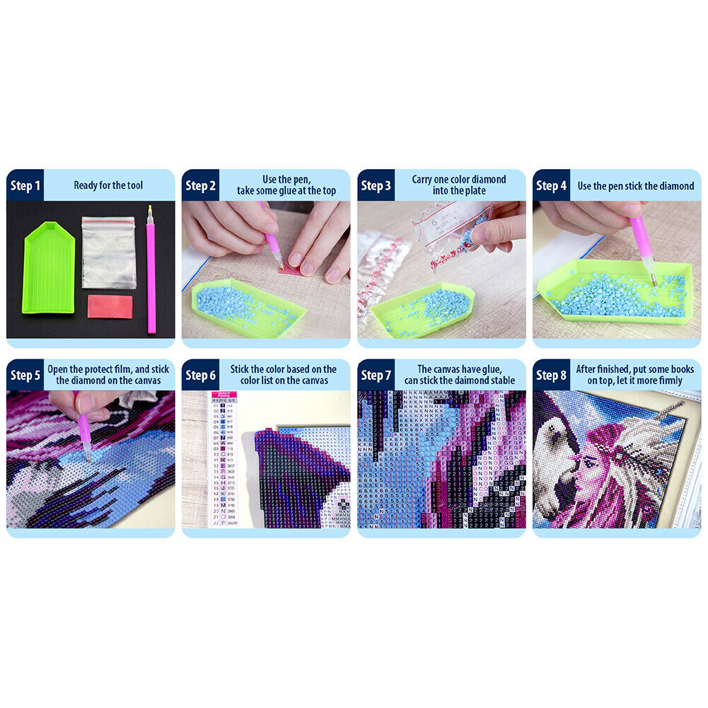 Kiss Me 5D Diamond Painting DIY Full Round Drill Embroidery Mosaic Kits @