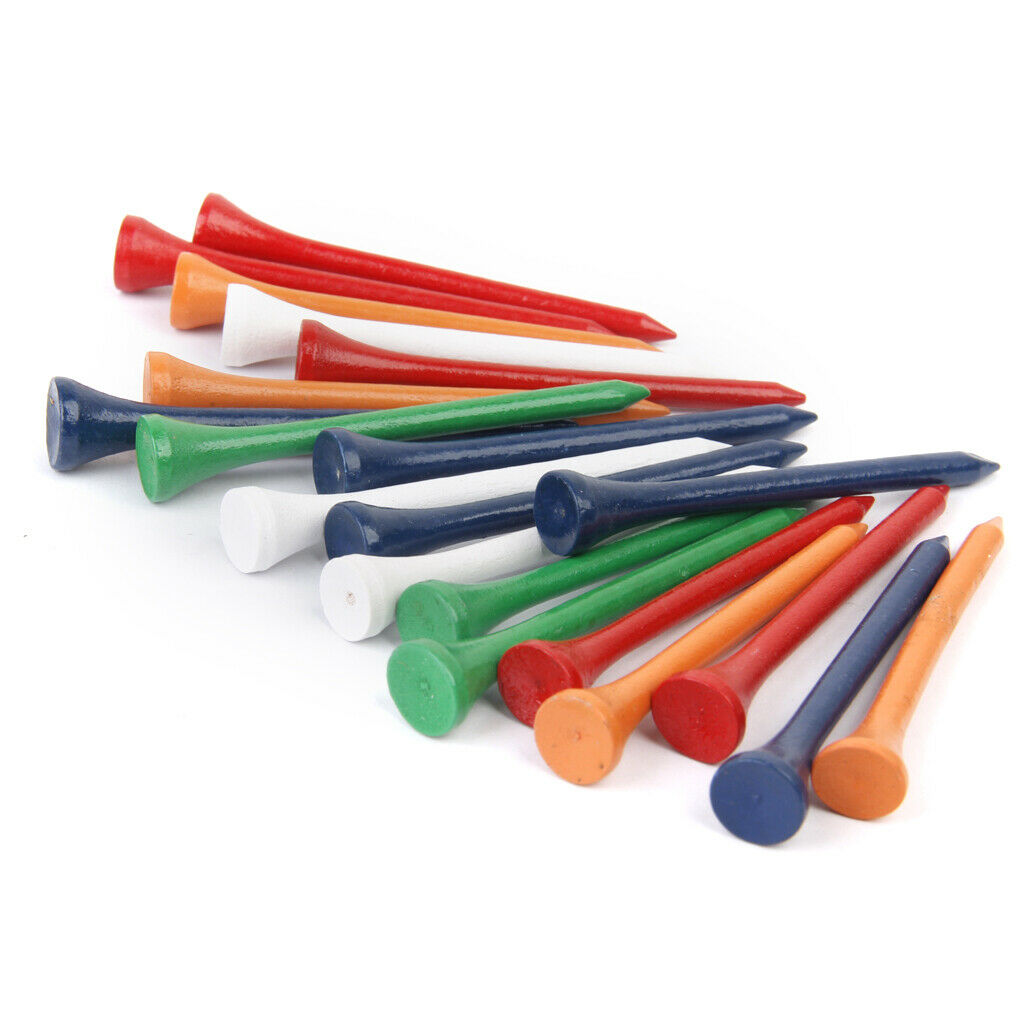 300 Pcs Lot Wooden Wood Golf Tees Tee Bumper Pack 69mm 2 5/8''