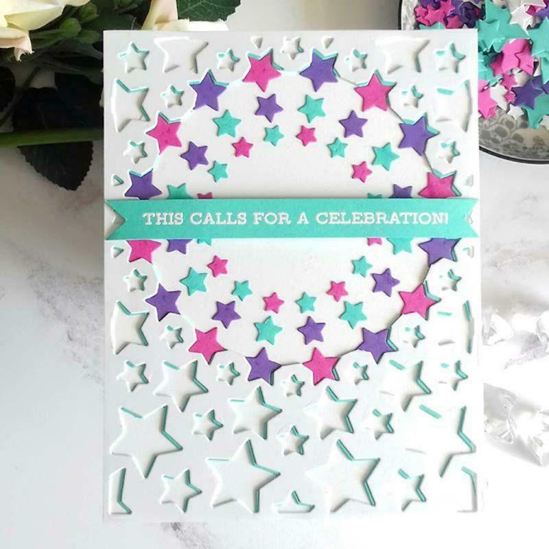 Stars Frame DIY Metal Cutting Dies Stencil Scrapbooking Album Paper Card Decor