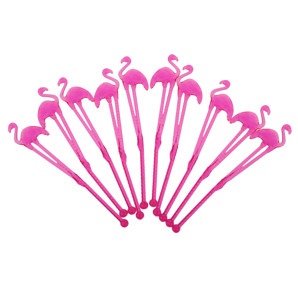 20x   Flamingo Sticks Swizzle Cocktail Stir Bar Dinning Drink Stirrers