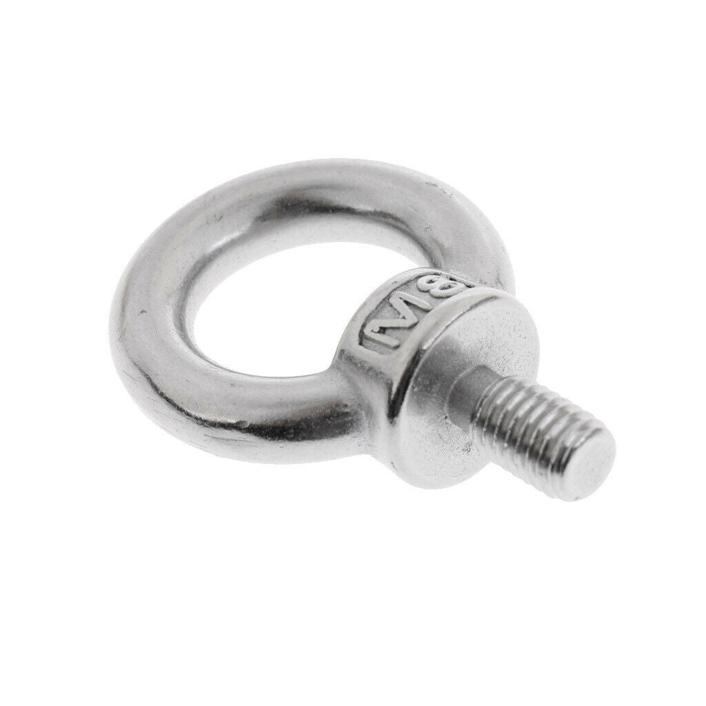 10Pcs 304 Machine Shoulder Lifting Eye Bolt Eye Screw Bolt Marine Eyebolt