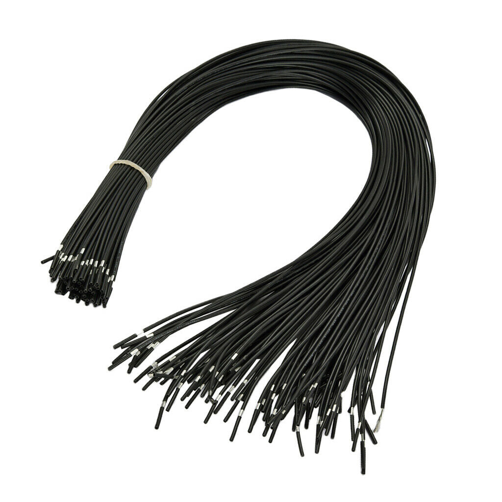 100 Pieces Shielded Circuit Wire Single Conductor for Guitar Parts Black