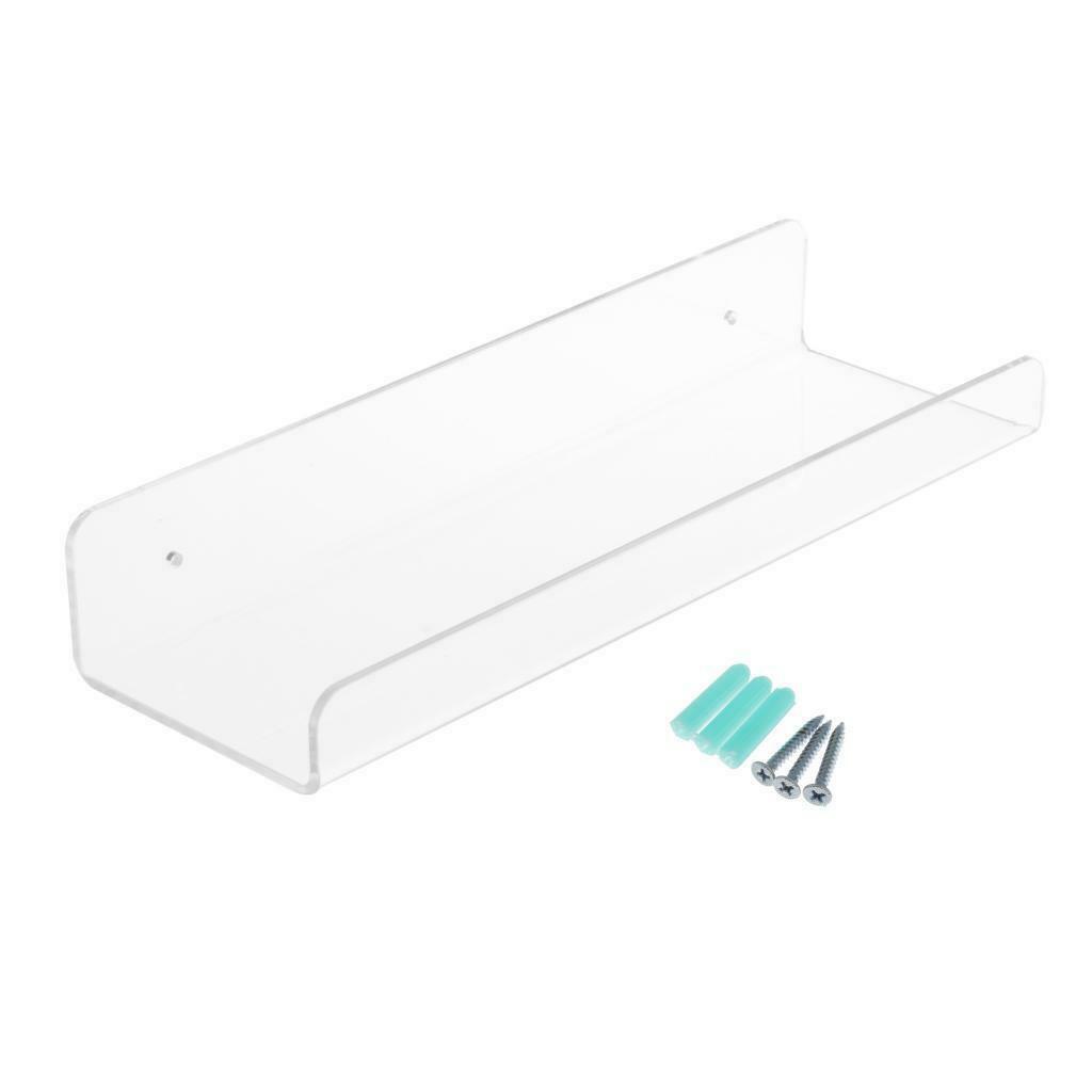 30cm Wall Mounted Acrylic Safety Shelf Holder Museum Display Kitchen Shelf