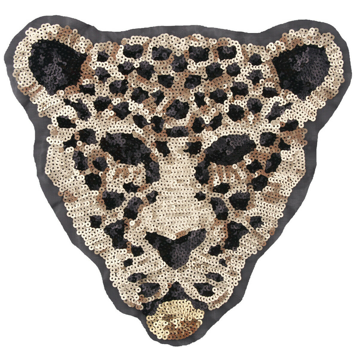 Sequins Patch Leopard Head Diy Clothes Patches For Clothing Sew-on Embroidered