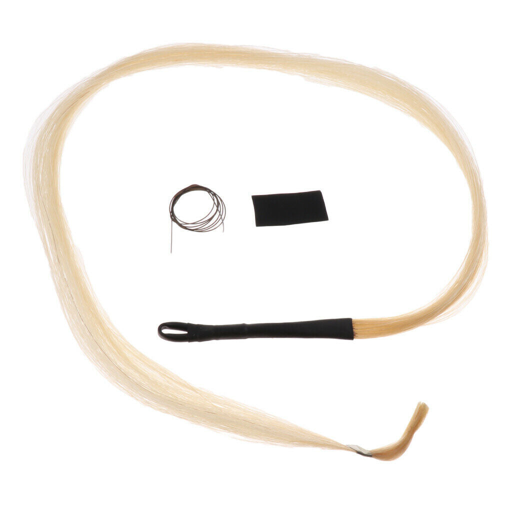 4/4 Full Size Violin Erhu  Fiddle Bow Hair, Mongolian Horse Tail Hair