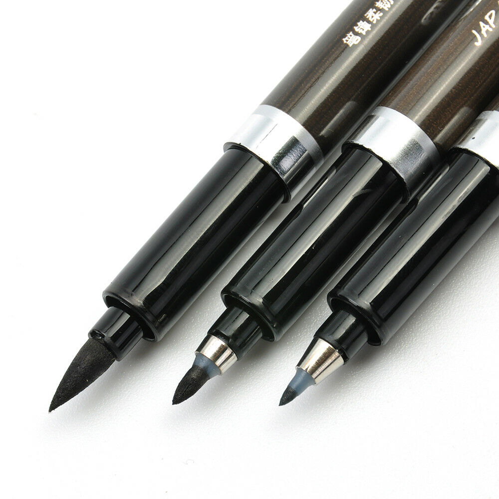 3x Features Chinese Pen Japanese Calligraphy Writing Art Script Painting Brush