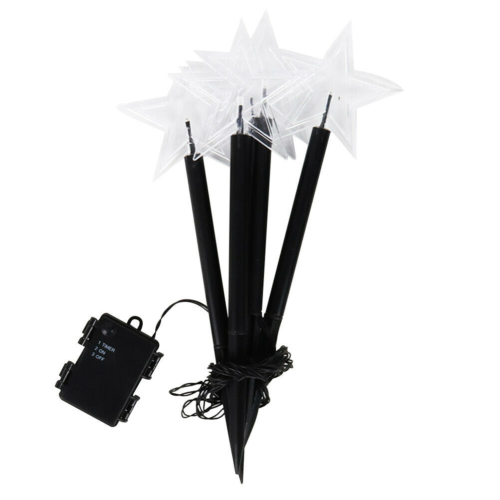 5Pcs Solar Christmas Lights Outdoor Garden Decorative Lights Waterproof Lights