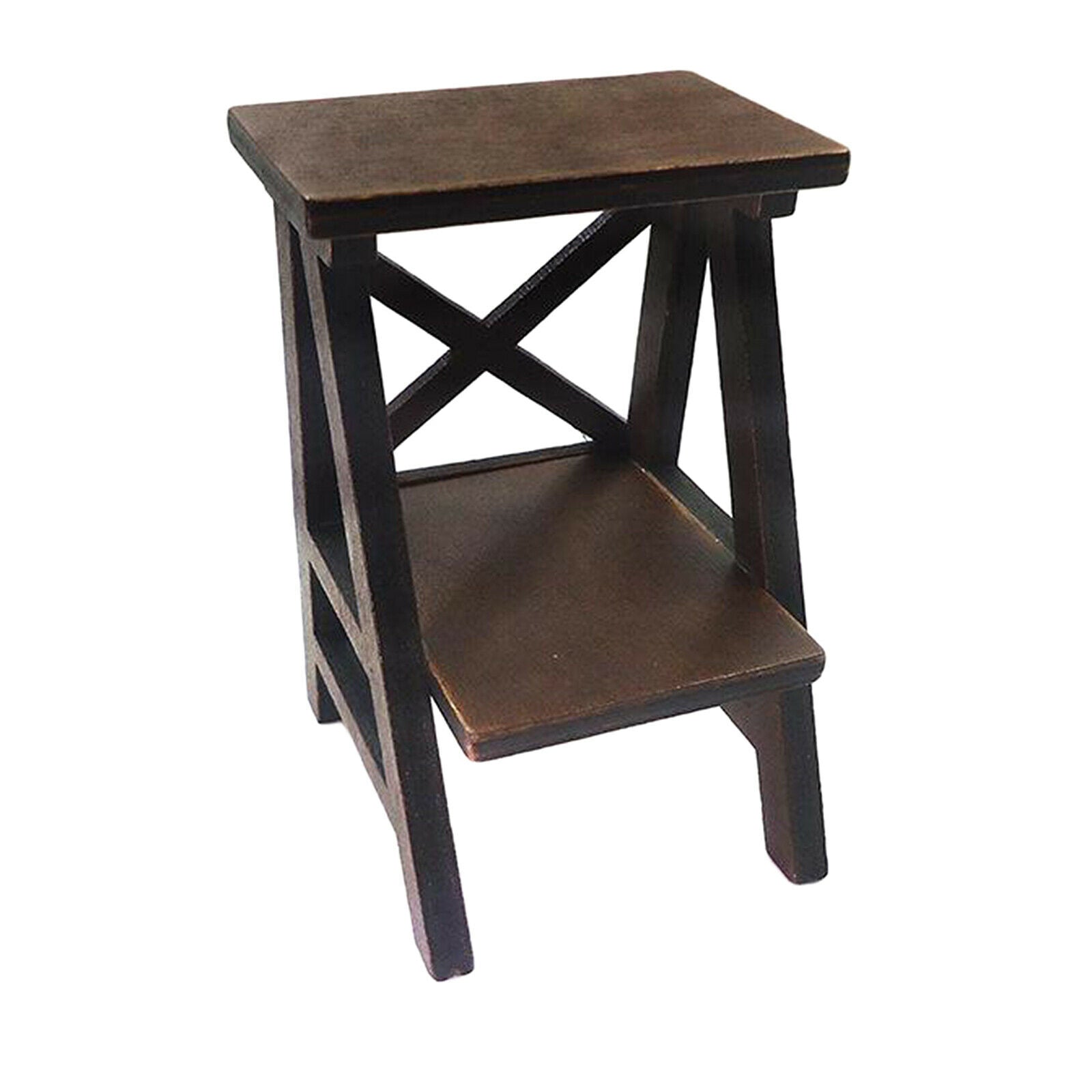 Retro 1/12 Black Stand Floor Flower Rack Garden Rack Shelves Furniture