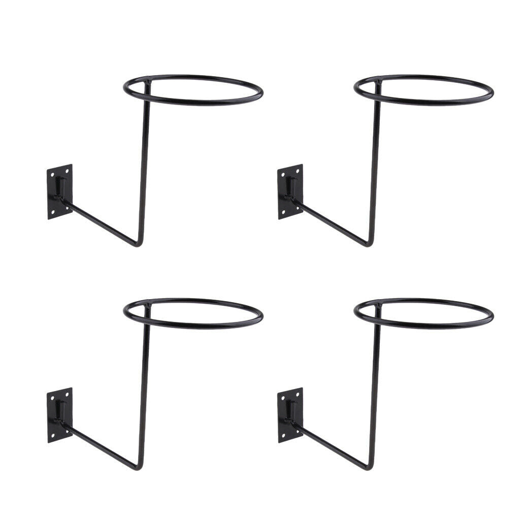 4pcs Durable Steel Motorcycle Helmet Hanger Wall Mounted for Coats Hats Caps