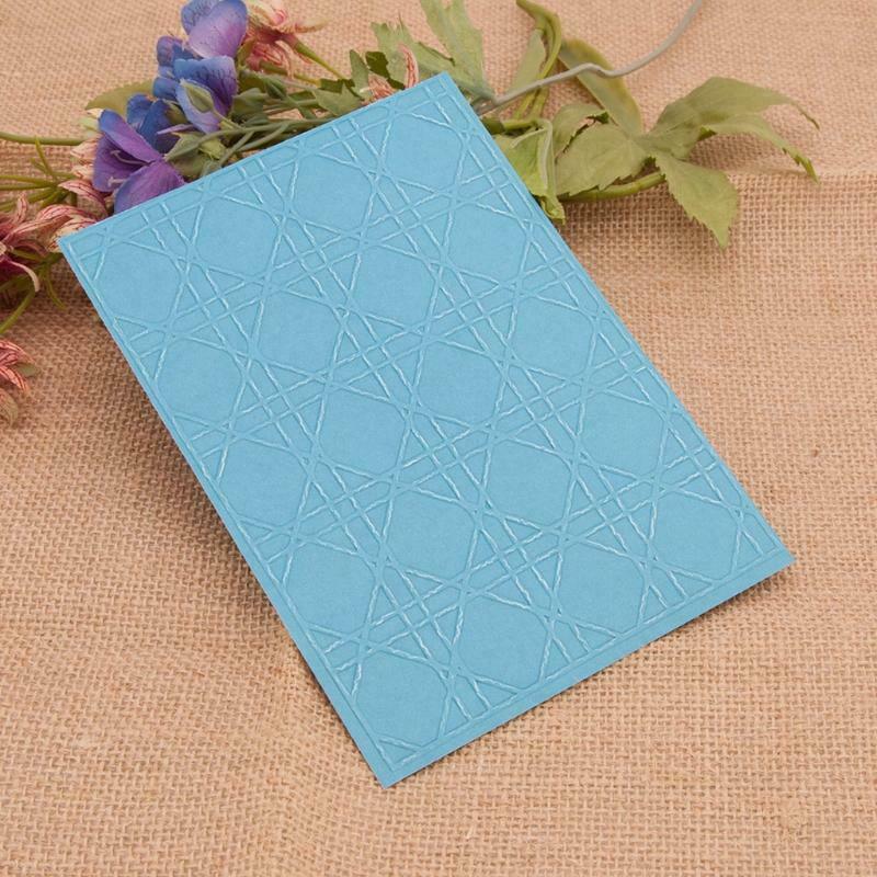 Geometric Plastic Embossing Folder Stencil Template DIY Craft Making Scrapbook